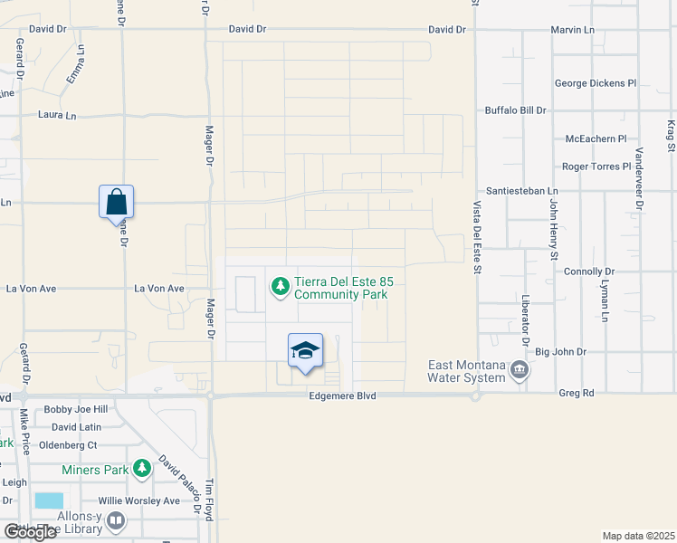map of restaurants, bars, coffee shops, grocery stores, and more near 15156 Imagine Drive in El Paso