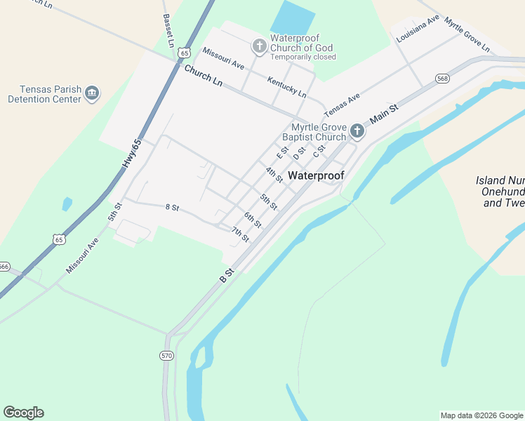 map of restaurants, bars, coffee shops, grocery stores, and more near 141 5th Street in Waterproof