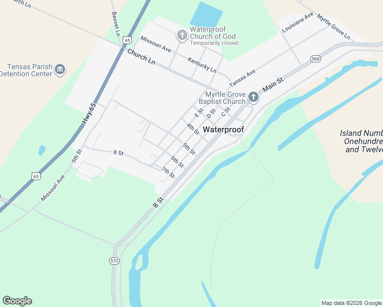 map of restaurants, bars, coffee shops, grocery stores, and more near 141 5th Street in Waterproof