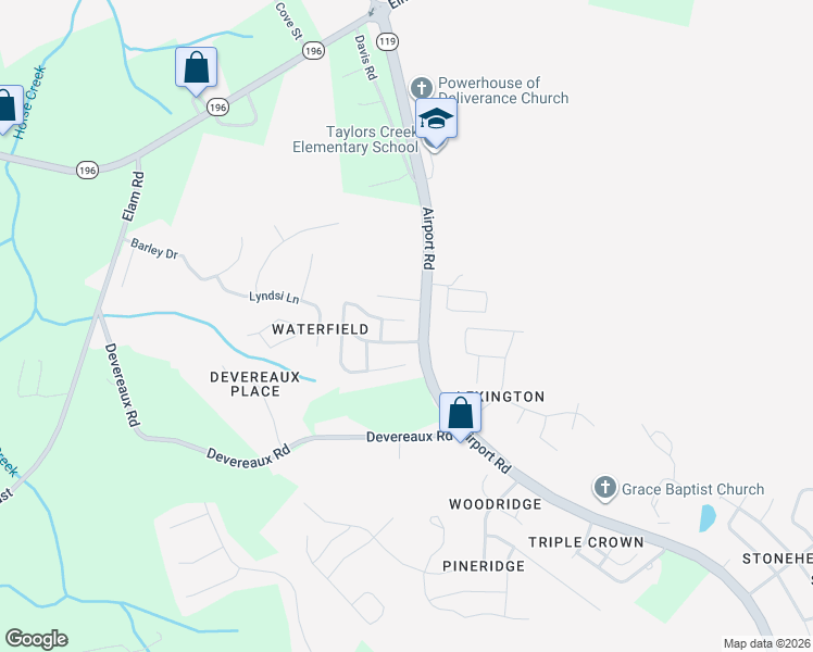 map of restaurants, bars, coffee shops, grocery stores, and more near 703 Waterfield Drive in Hinesville