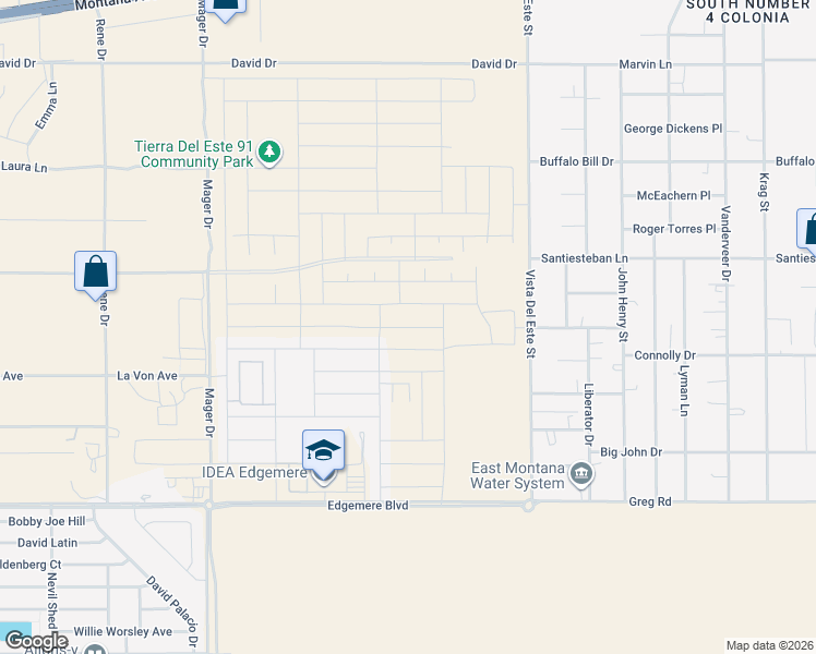 map of restaurants, bars, coffee shops, grocery stores, and more near 15156 Imagine Drive in El Paso
