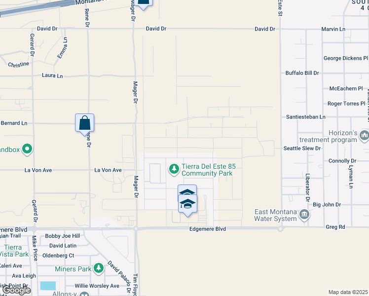 map of restaurants, bars, coffee shops, grocery stores, and more near 7200 Mager Drive in El Paso