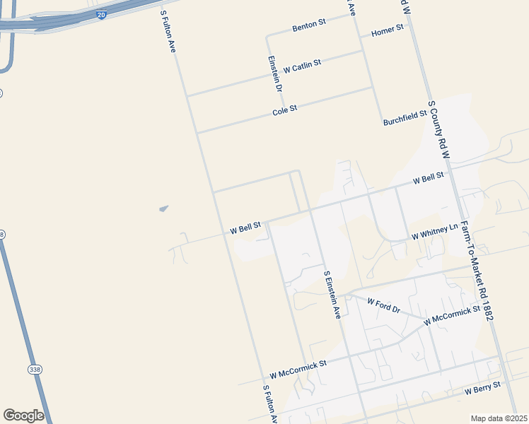 map of restaurants, bars, coffee shops, grocery stores, and more near 2559 West Bell Street in Odessa
