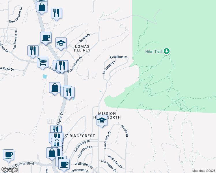 map of restaurants, bars, coffee shops, grocery stores, and more near 4556 North Stanton Street in El Paso