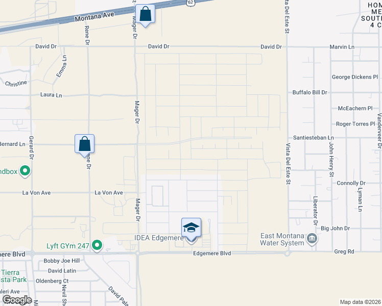 map of restaurants, bars, coffee shops, grocery stores, and more near 7200 Mager Drive in El Paso