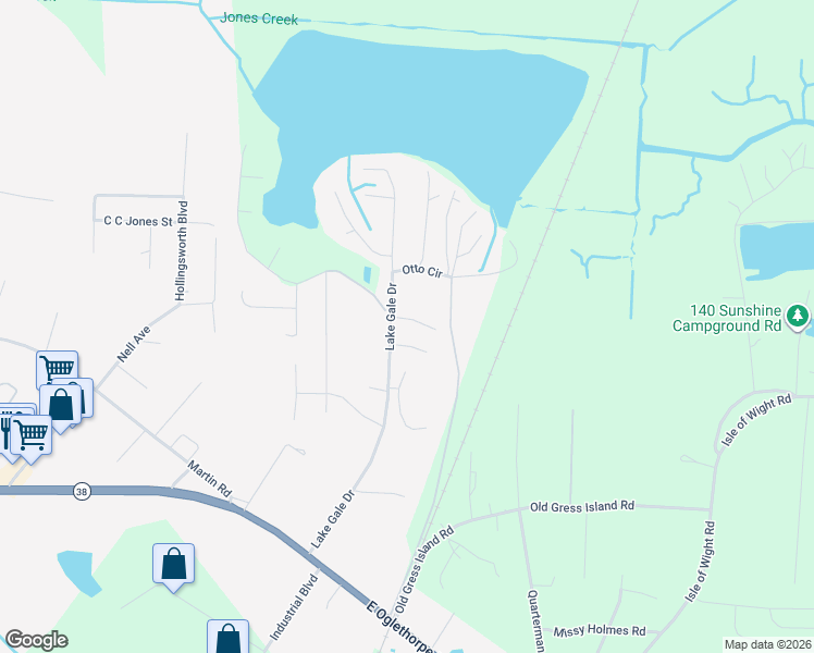 map of restaurants, bars, coffee shops, grocery stores, and more near 22 Veranda Trail in Midway
