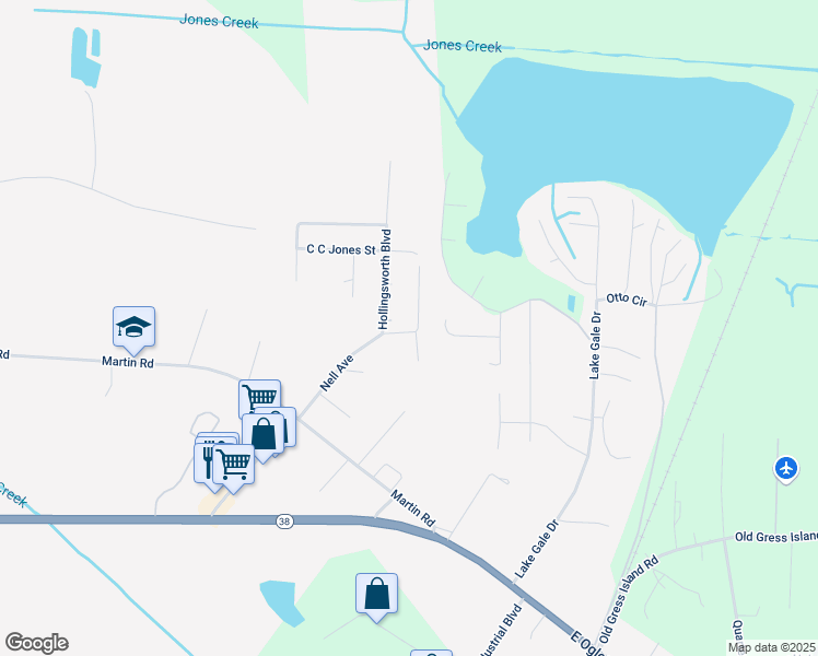 map of restaurants, bars, coffee shops, grocery stores, and more near 334 Nell Avenue in Midway