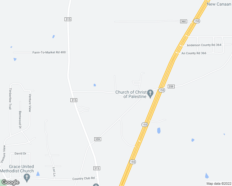 map of restaurants, bars, coffee shops, grocery stores, and more near 104 Navaho Drive in Palestine