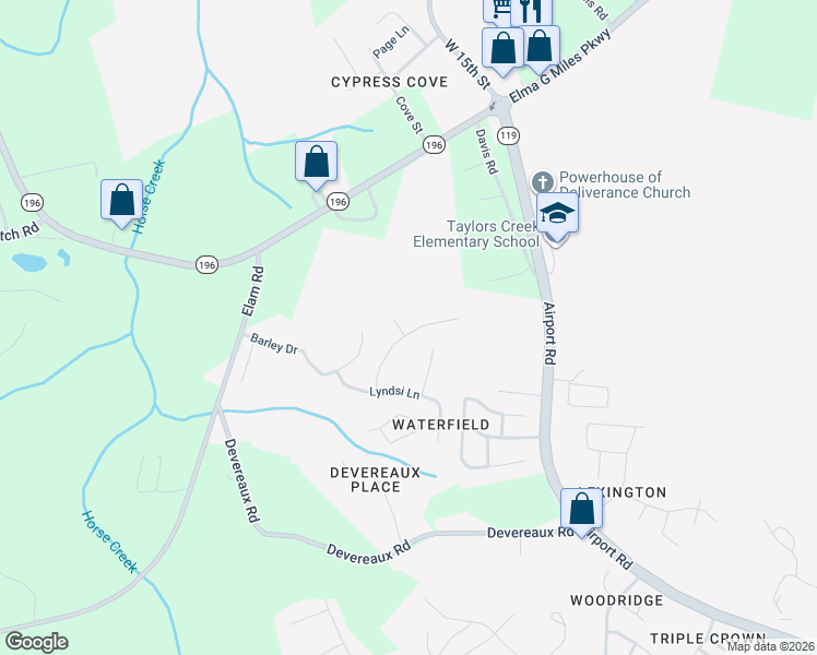 map of restaurants, bars, coffee shops, grocery stores, and more near 935 Poppleton Drive in Hinesville