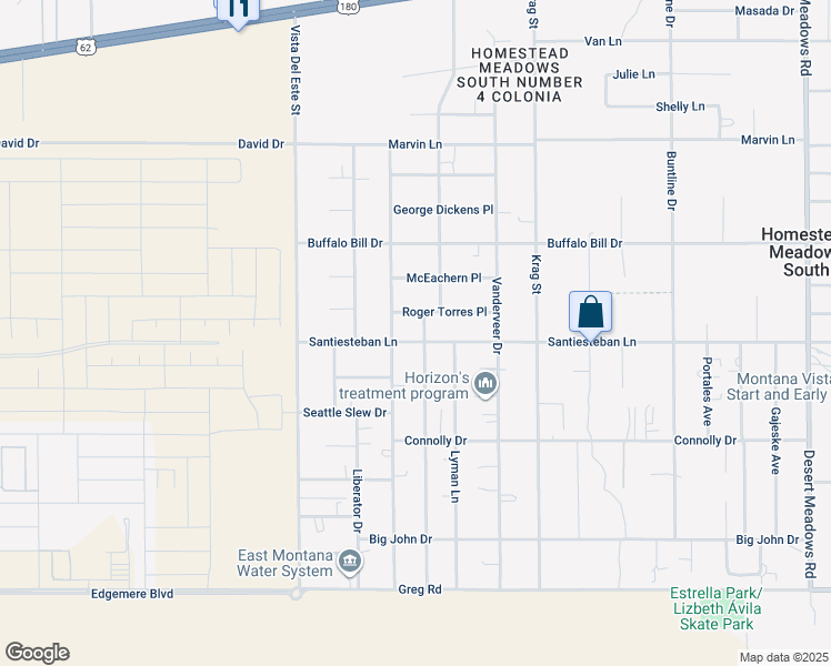 map of restaurants, bars, coffee shops, grocery stores, and more near 3664 Las Quintas Drive in El Paso