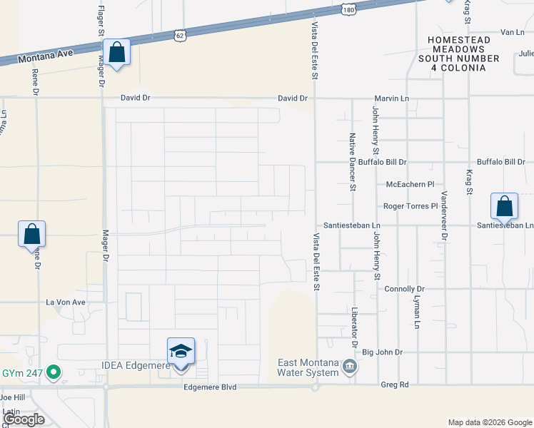 map of restaurants, bars, coffee shops, grocery stores, and more near 15324 Target Avenue in El Paso