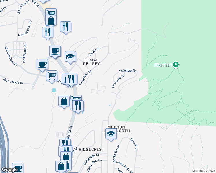 map of restaurants, bars, coffee shops, grocery stores, and more near 4717 Pistolero Lane in El Paso