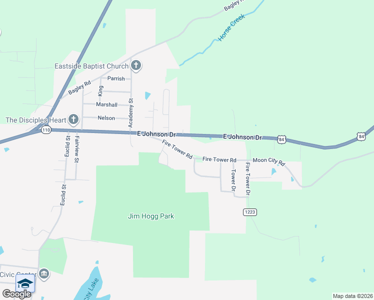 map of restaurants, bars, coffee shops, grocery stores, and more near 365 Fire Tower Road in Rusk