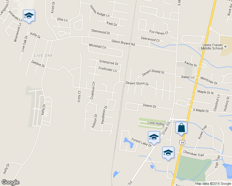 map of restaurants, bars, coffee shops, grocery stores, and more near 1404 Basra Street in Hinesville