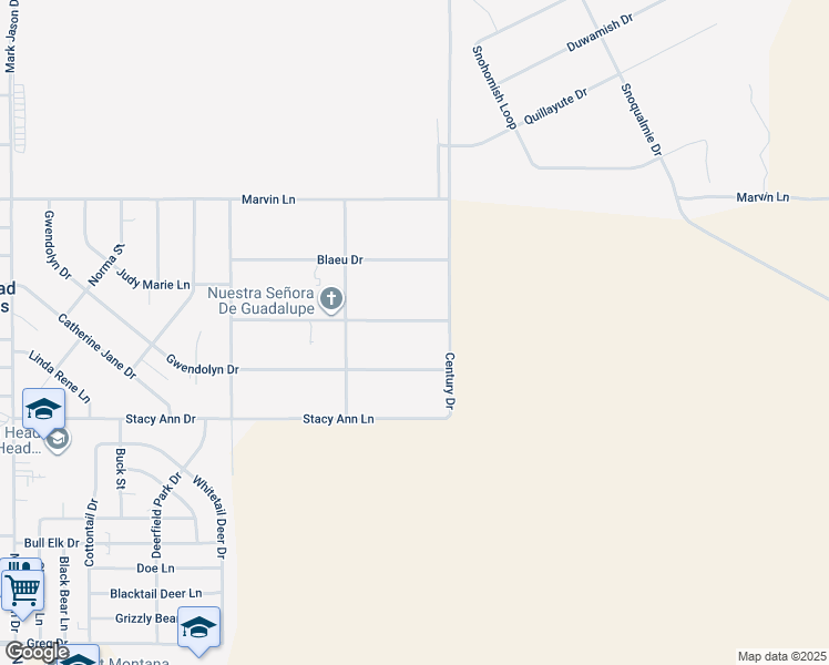 map of restaurants, bars, coffee shops, grocery stores, and more near 15181 Jacob Kuechler Drive in El Paso