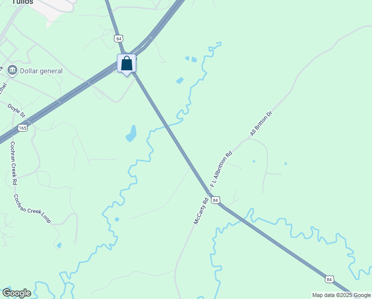 map of restaurants, bars, coffee shops, grocery stores, and more near 17890 U.S. 84 in Tullos