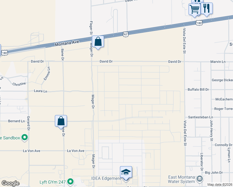 map of restaurants, bars, coffee shops, grocery stores, and more near 3721 Mager Drive in El Paso