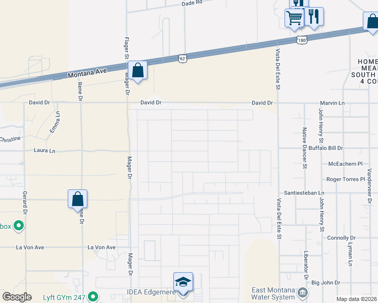 map of restaurants, bars, coffee shops, grocery stores, and more near 3721 Mager Drive in El Paso