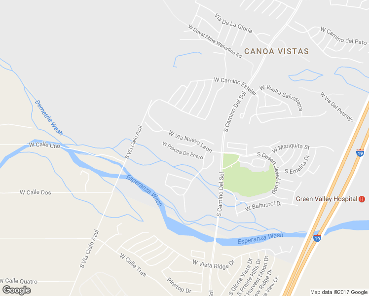 map of restaurants, bars, coffee shops, grocery stores, and more near 1961 West Placita De Agosto in Green Valley