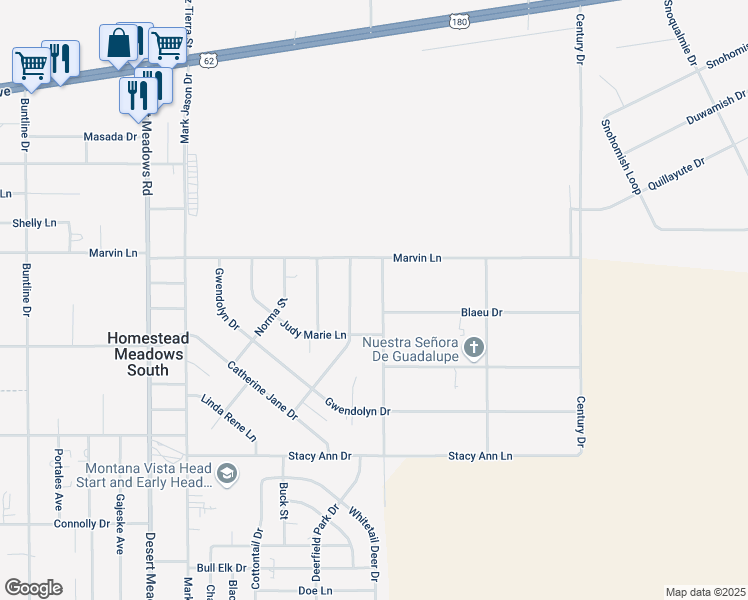 map of restaurants, bars, coffee shops, grocery stores, and more near 3869 John Christopher Drive in El Paso