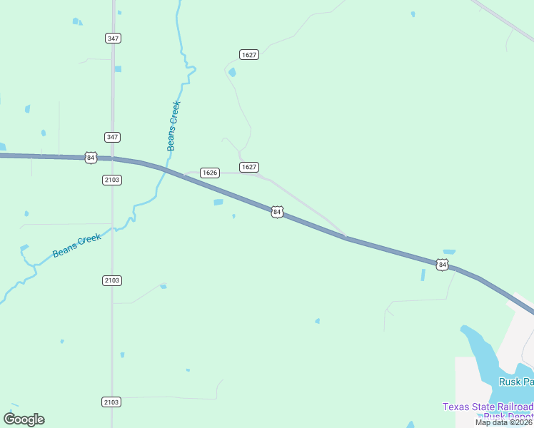 map of restaurants, bars, coffee shops, grocery stores, and more near 471 County Road 1626 in Rusk