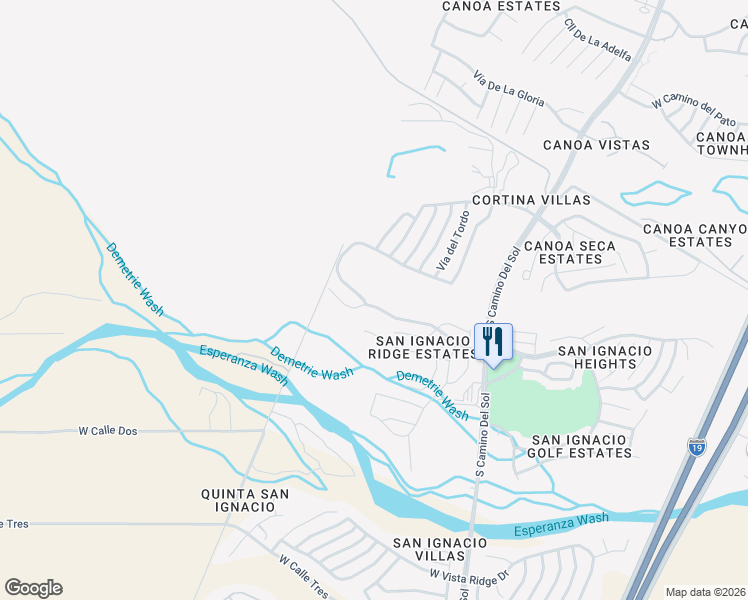 map of restaurants, bars, coffee shops, grocery stores, and more near 2068 West Vía Nuevo Leon in Green Valley