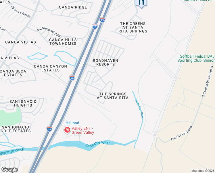 map of restaurants, bars, coffee shops, grocery stores, and more near 4013 South Golden Lynx Road in Green Valley