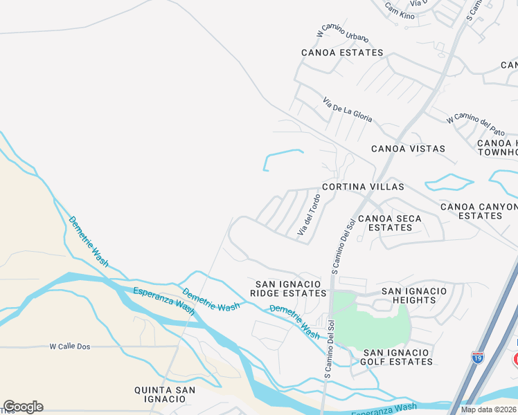 map of restaurants, bars, coffee shops, grocery stores, and more near 3822 South Vía Del Reyecuelo in Green Valley