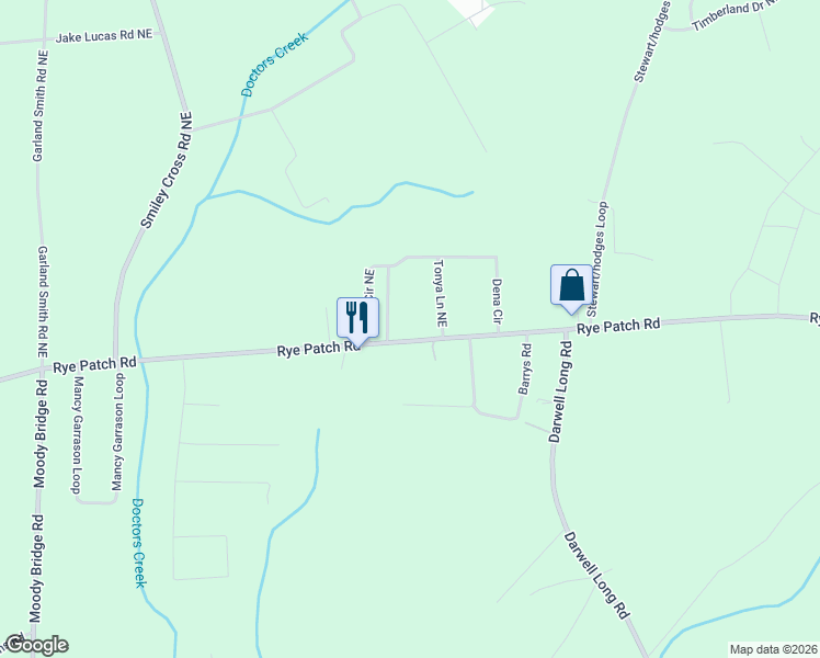 map of restaurants, bars, coffee shops, grocery stores, and more near in Ludowici