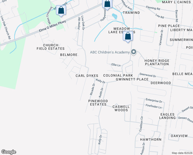 map of restaurants, bars, coffee shops, grocery stores, and more near 1057 Ricade Drive in Hinesville