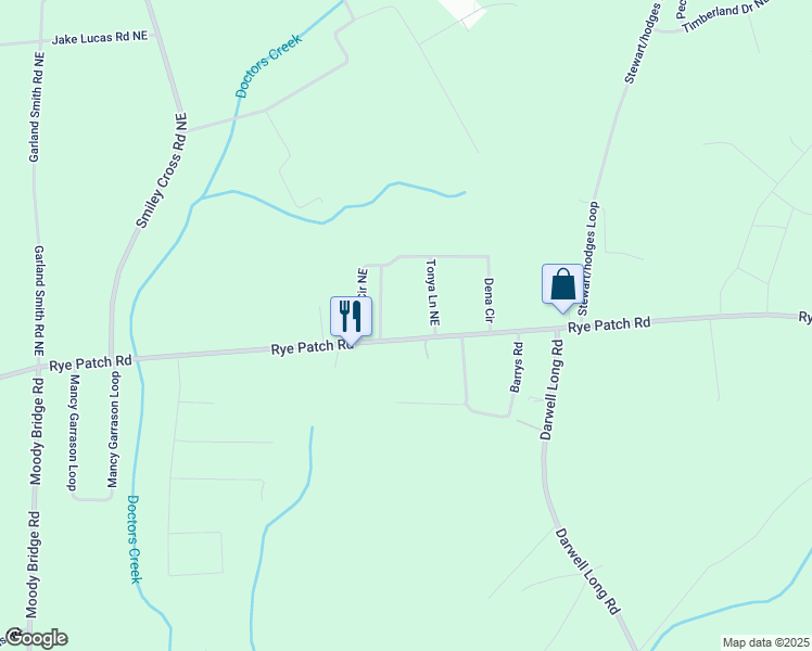 map of restaurants, bars, coffee shops, grocery stores, and more near in Ludowici