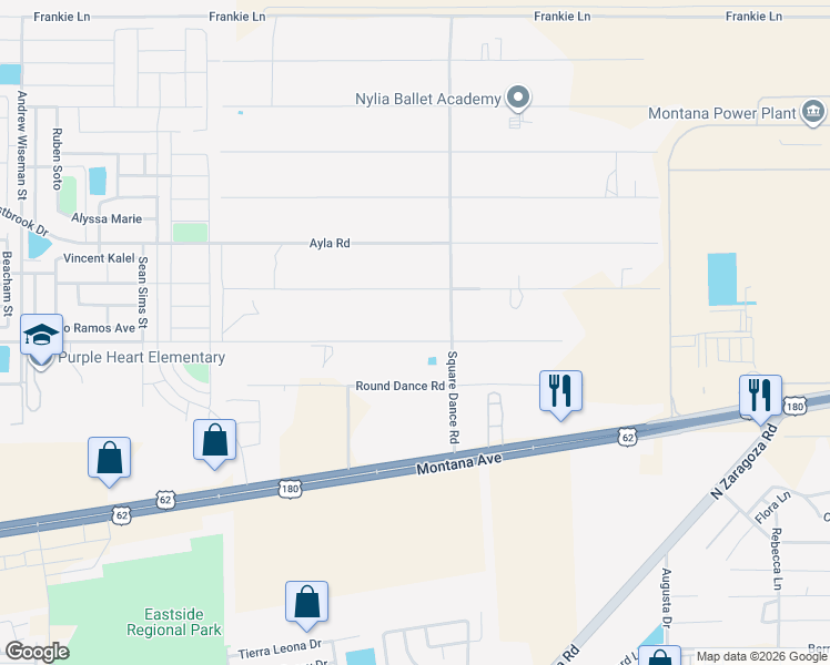 map of restaurants, bars, coffee shops, grocery stores, and more near 13241 Allemande Road in El Paso