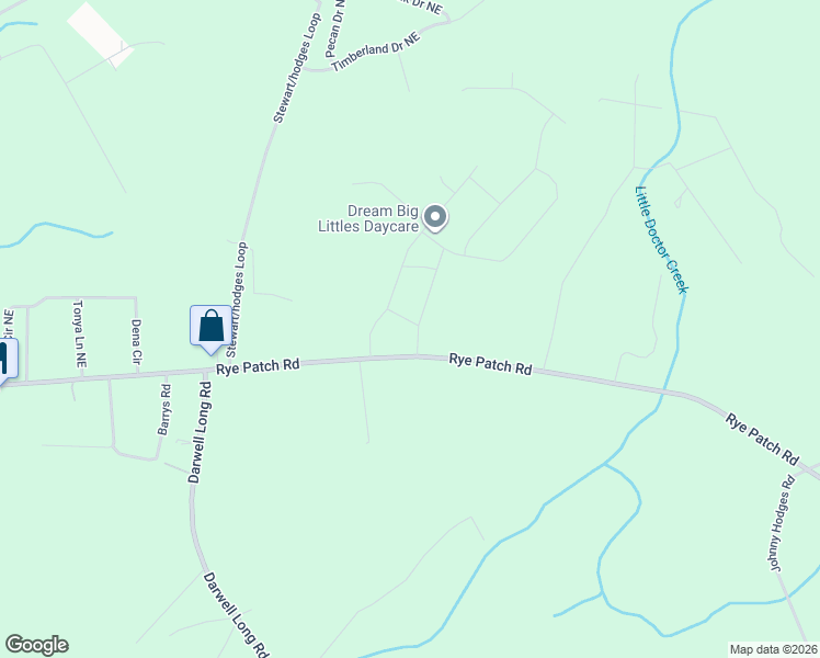 map of restaurants, bars, coffee shops, grocery stores, and more near 50 Dove Run Drive in Ludowici