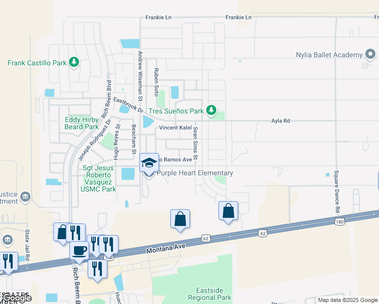 map of restaurants, bars, coffee shops, grocery stores, and more near 14466 Miguel Terrazas Drive in El Paso
