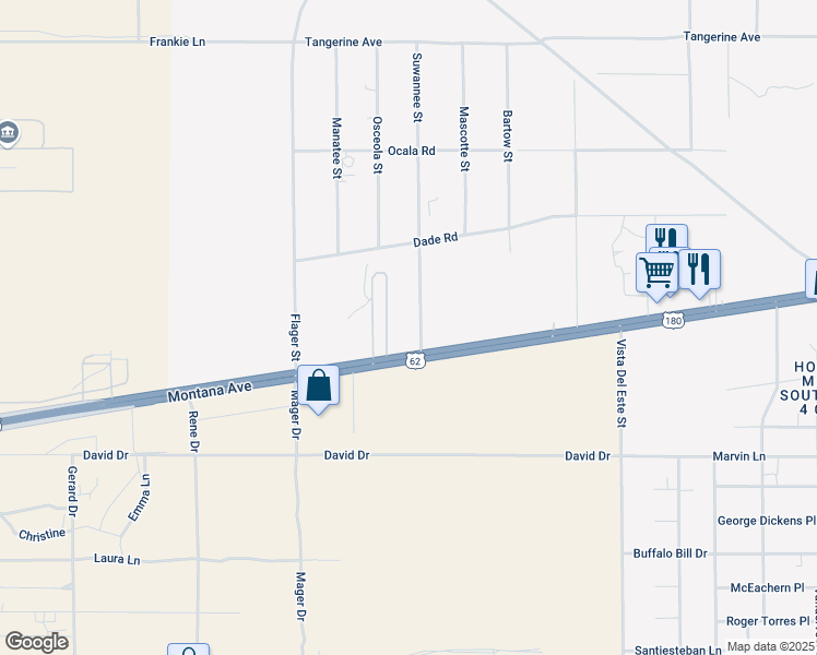 map of restaurants, bars, coffee shops, grocery stores, and more near 13995 Montana Avenue in El Paso
