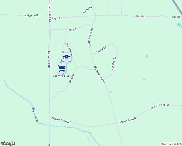 map of restaurants, bars, coffee shops, grocery stores, and more near 114 Amy Road in Hazlehurst