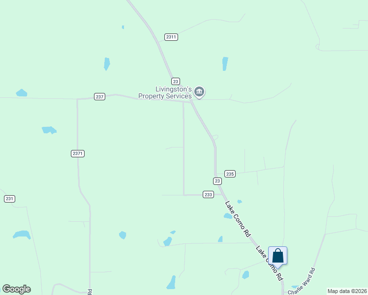 map of restaurants, bars, coffee shops, grocery stores, and more near County Road 233 in Jasper County