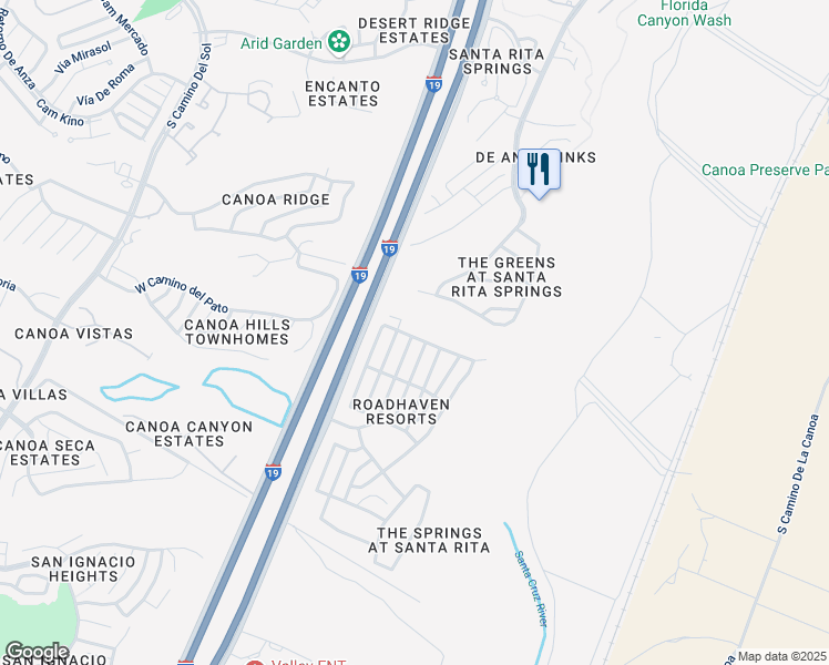 map of restaurants, bars, coffee shops, grocery stores, and more near 870 West Calle De La Pelotita in Green Valley