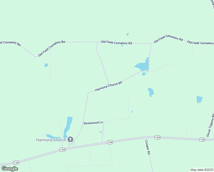 map of restaurants, bars, coffee shops, grocery stores, and more near 1086 Harmony Church Road in Baxley