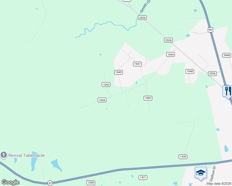 map of restaurants, bars, coffee shops, grocery stores, and more near 750 Beechwood Bend Drive in Center