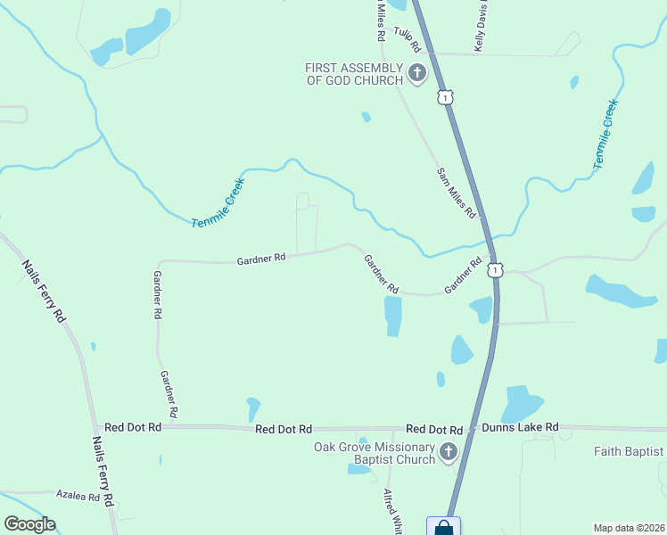map of restaurants, bars, coffee shops, grocery stores, and more near 528 Gardner Road in Baxley