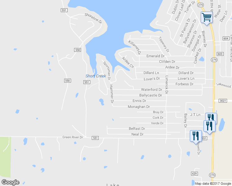 map of restaurants, bars, coffee shops, grocery stores, and more near 7184 Ballycastle Drive in Brownwood