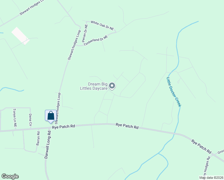 map of restaurants, bars, coffee shops, grocery stores, and more near 154 Dove Run Drive in Ludowici