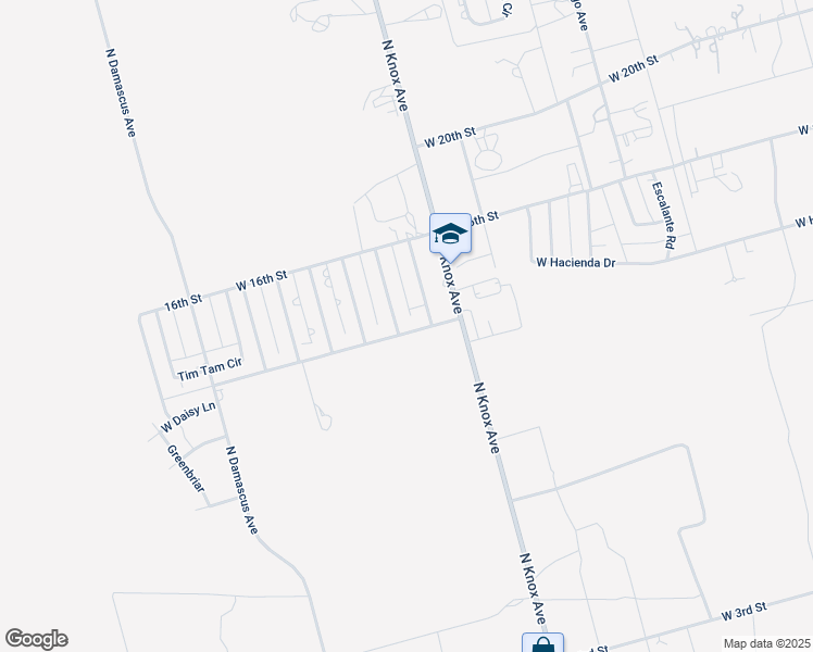 map of restaurants, bars, coffee shops, grocery stores, and more near 1511 North Acts Avenue in Odessa