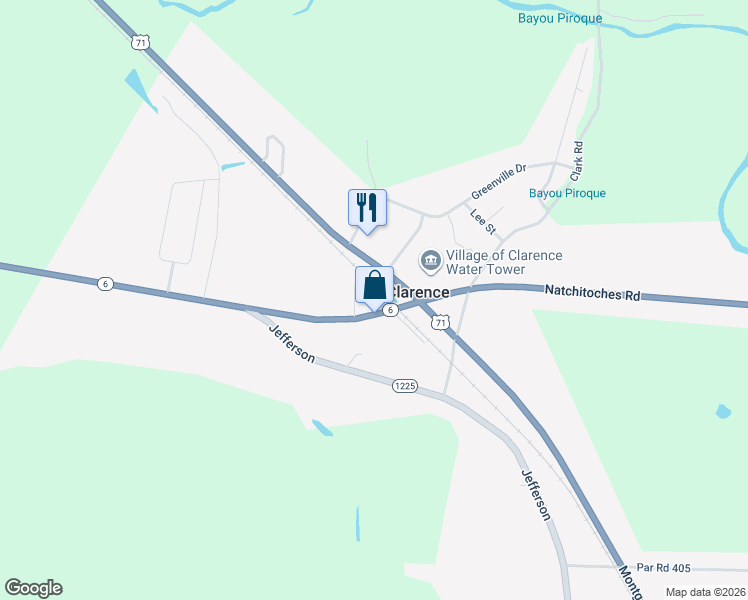 map of restaurants, bars, coffee shops, grocery stores, and more near 151 Natchitoches-Winnfield Highway in Natchitoches