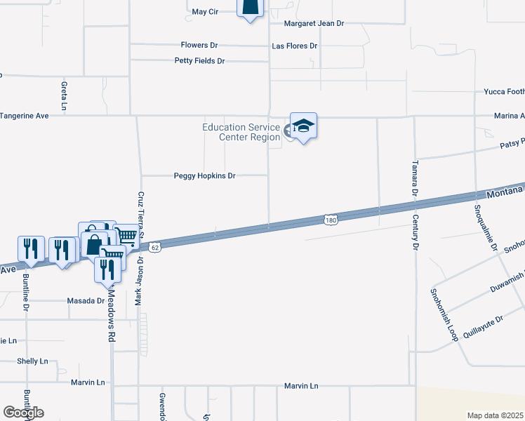 map of restaurants, bars, coffee shops, grocery stores, and more near 4227 O'shea Road in El Paso