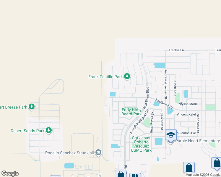 map of restaurants, bars, coffee shops, grocery stores, and more near 4964 Margarita Talamantes in El Paso