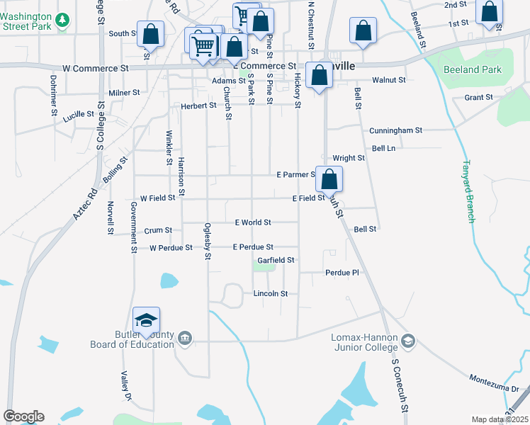 map of restaurants, bars, coffee shops, grocery stores, and more near East Field Street in Greenville