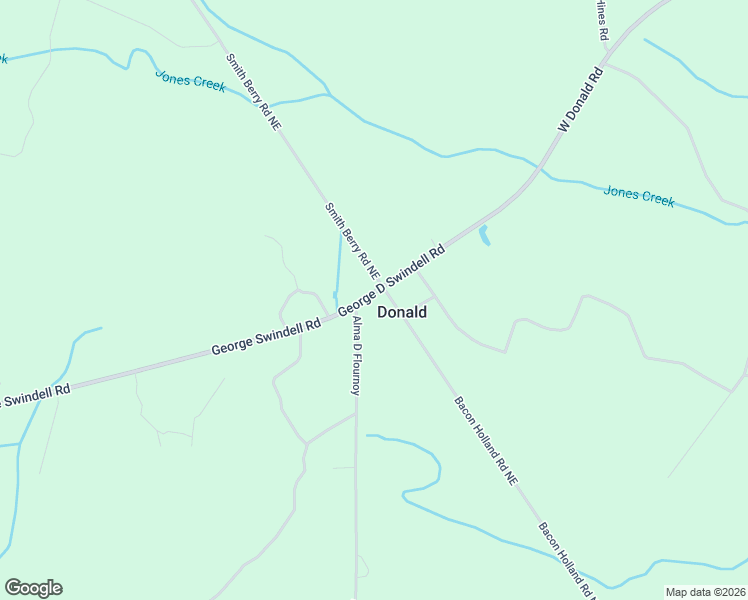 map of restaurants, bars, coffee shops, grocery stores, and more near 1755 George Swindell Road in Ludowici