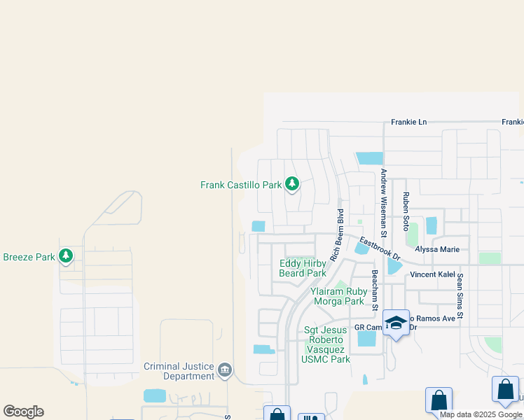 map of restaurants, bars, coffee shops, grocery stores, and more near 4964 Margarita Talamantes in El Paso